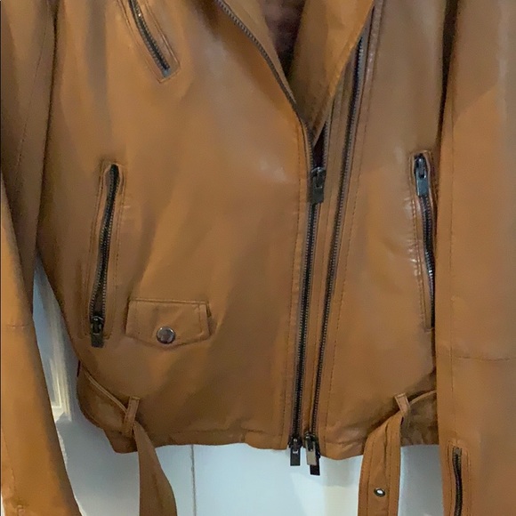 Stefanel Leather Jacket Cognac from Italy - Picture 8 of 17